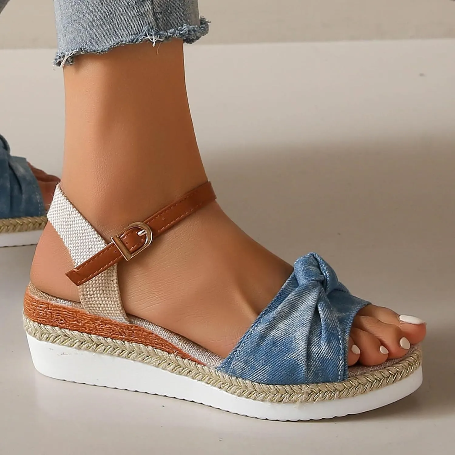 Wedge Sandals for Women Casual Slip on Summer Shoes Comfortable Summer Platform Casual Dress Women Sandal