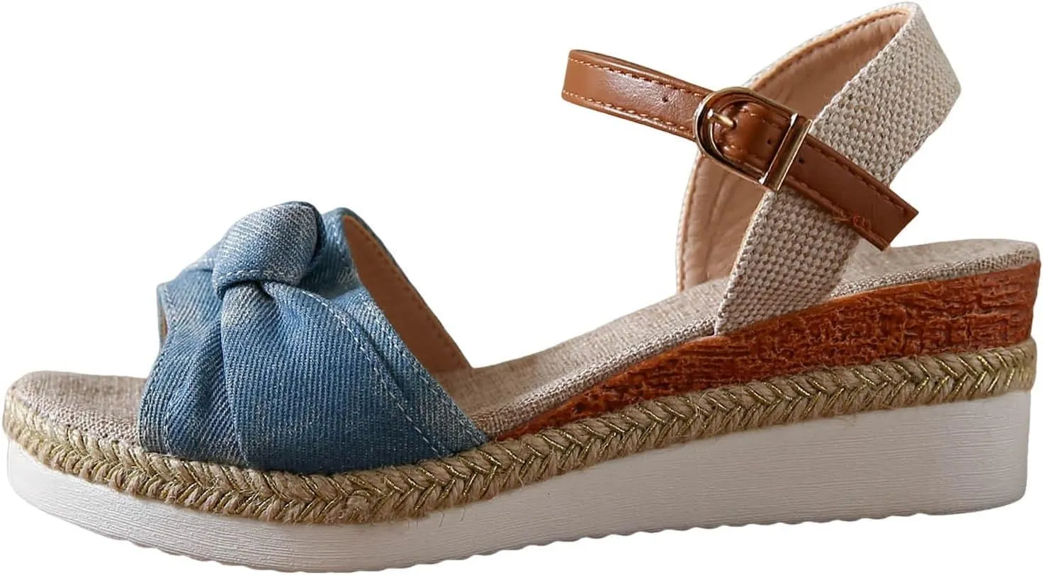 Wedge Sandals for Women Casual Slip on Summer Shoes Comfortable Summer Platform Casual Dress Women Sandal