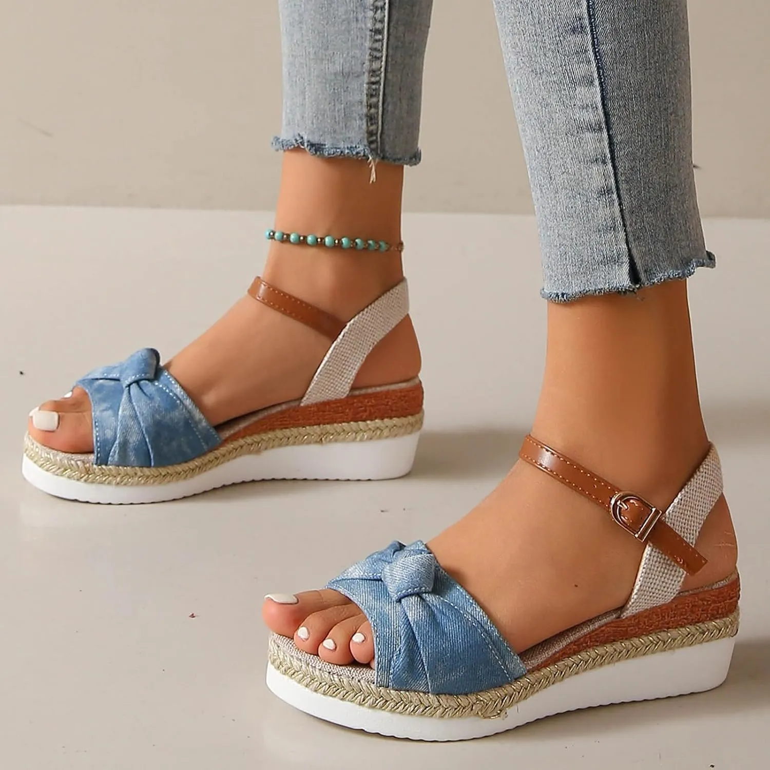 Wedge Sandals for Women Casual Slip on Summer Shoes Comfortable Summer Platform Casual Dress Women Sandal