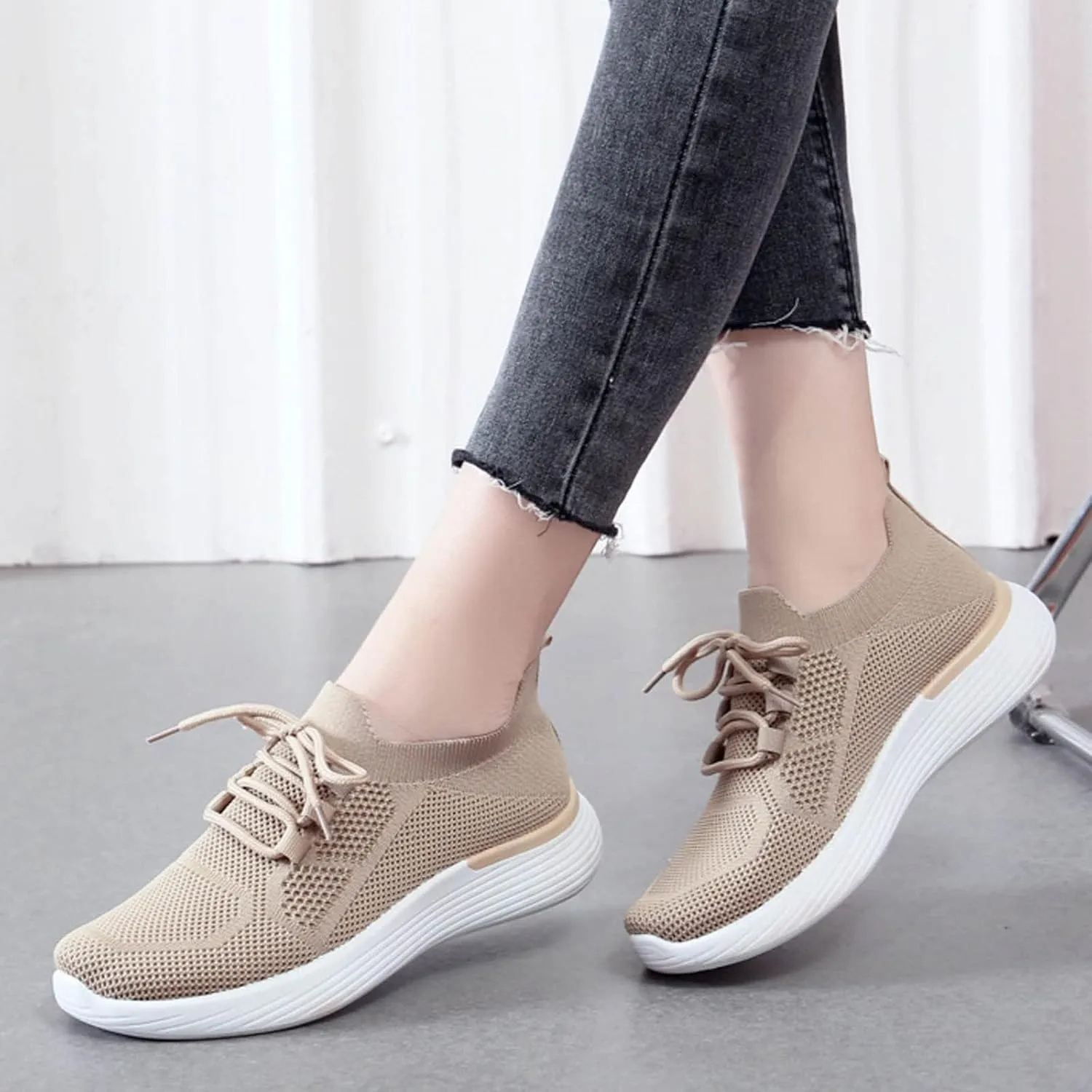 Women Comfortable Slip On Shoes Casual Walking Sneakers Lightweight Canvas Flats Non Slip Breathable Loafers
