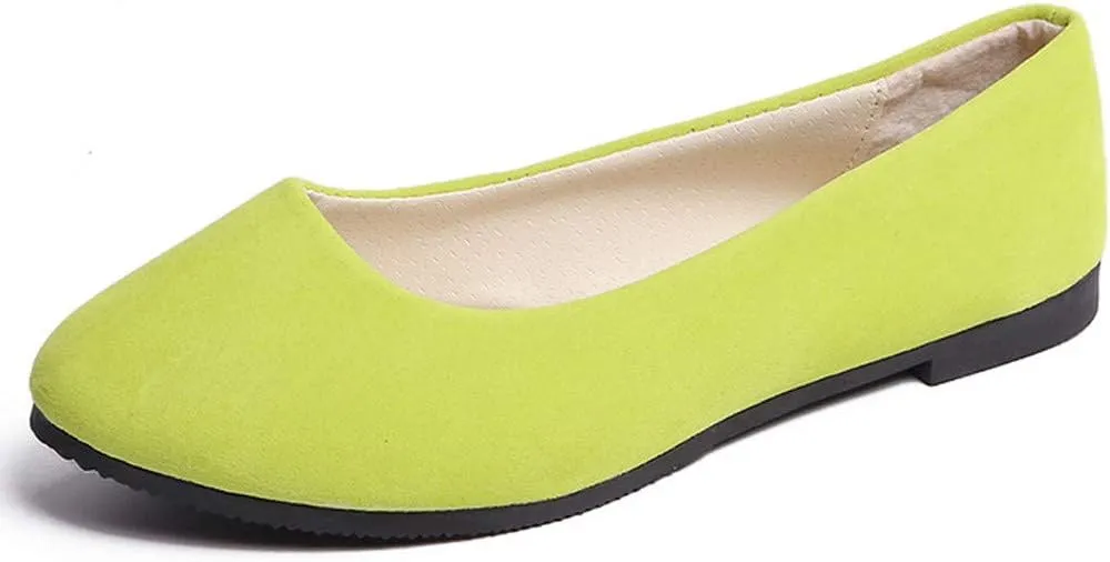 Women Girls Solid Big Size Slip On Flat Shallow Comfort Casual Single Shoes Casual Outdoor Shoes