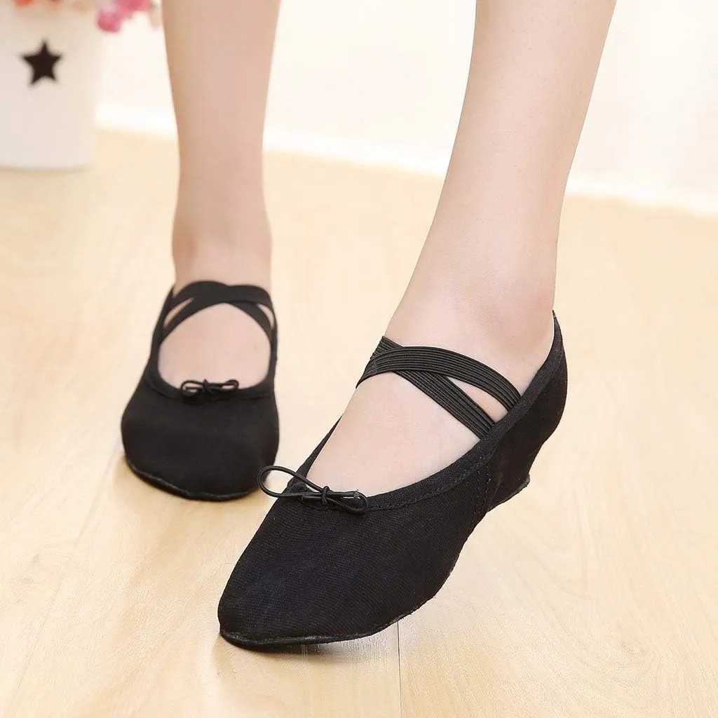 Women Ladies Dancing Prom Ballroom Latin Ballet Dance Singles Shoes Light Low Heels, 6.5