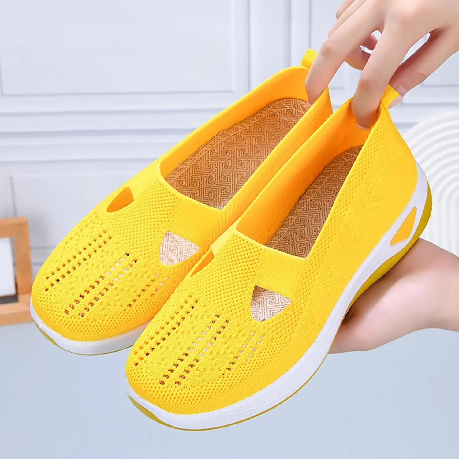 Women Shoes Casual Women Loafers Comfortable Round Toe Flats ComfortableClosed Back Lightweight Breathable Christmas Shoes for Woman Flat Shoe