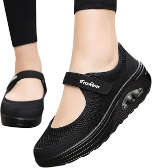 Women's Air Walking Shoes Orthopedic Diabetic Breathable with Arch Support Sneakers Casual Platform Mesh Sandals