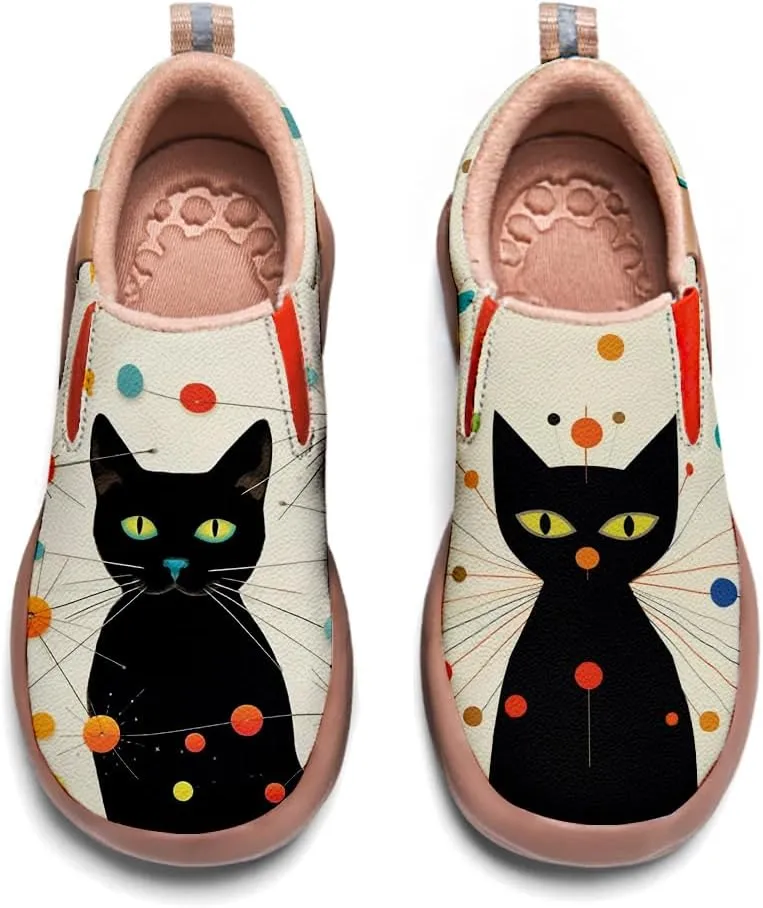Women's Art Painted Travel Shoes Slip On Fashion Sneaker Lightweight Comfort Casual Leather Loafers