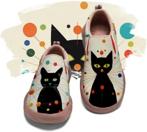 Women's Art Painted Travel Shoes Slip On Fashion Sneaker Lightweight Comfort Casual Leather Loafers