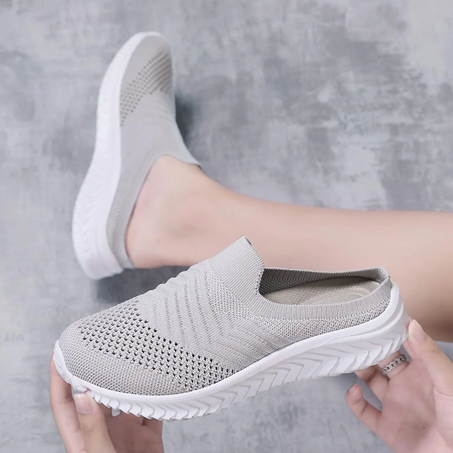 Womens Casual Slip On Loafers Comfortable Walking Shoes Lightweight Canvas Sneakers Flat Non Slip Flats