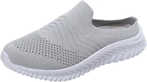 Womens Casual Slip On Loafers Comfortable Walking Shoes Lightweight Canvas Sneakers Flat Non Slip Flats