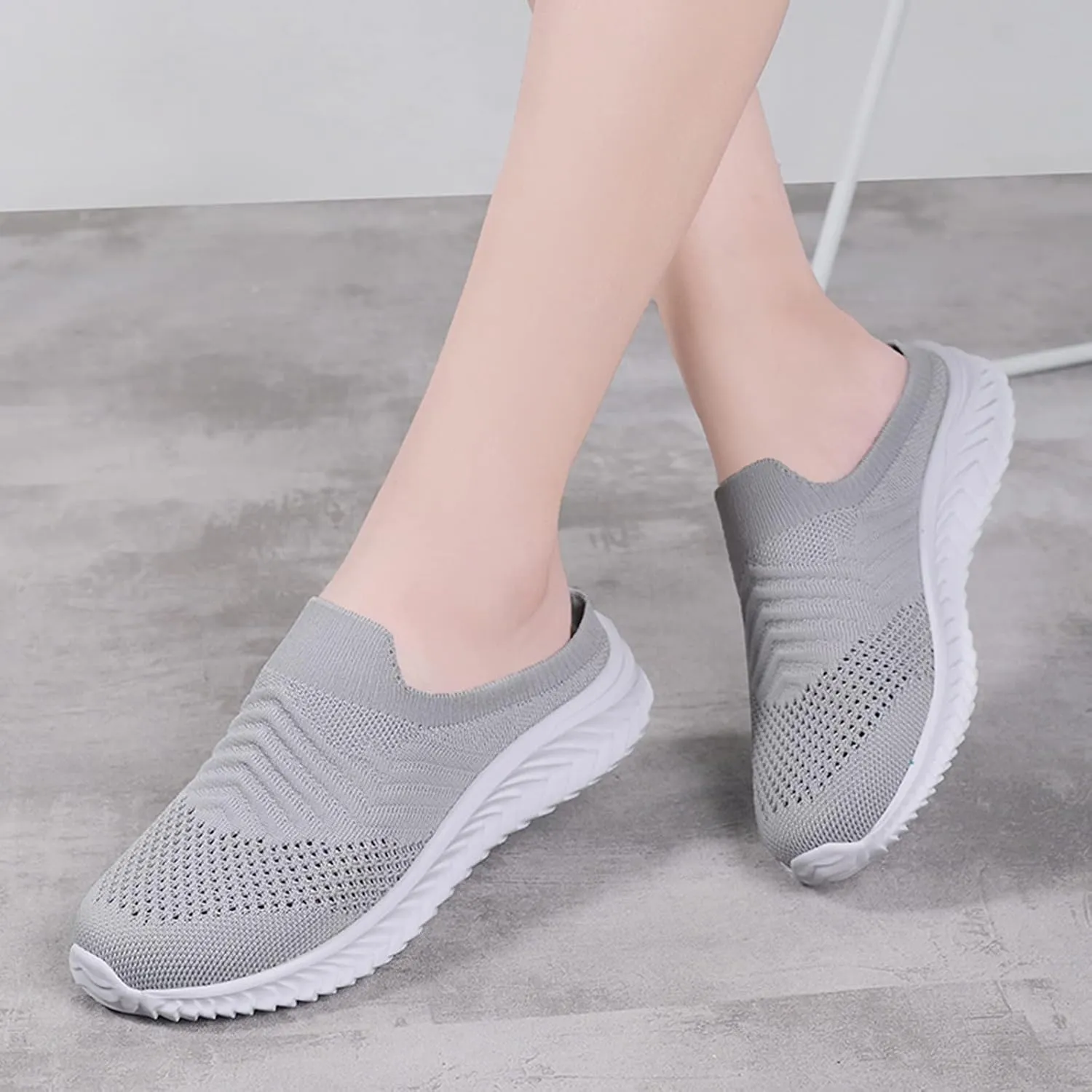 Womens Casual Slip On Loafers Comfortable Walking Shoes Lightweight Canvas Sneakers Flat Non Slip Flats