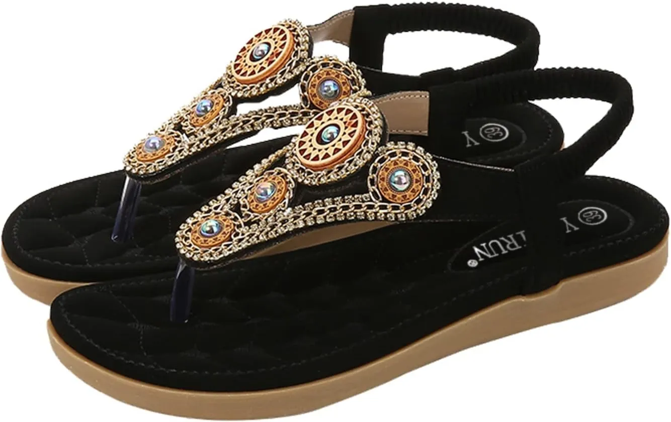 Women's Flat Bottom Sandals Women's Cross Strappy Sandals Dressy Sandals Women Women's Temperament Flat Sandals