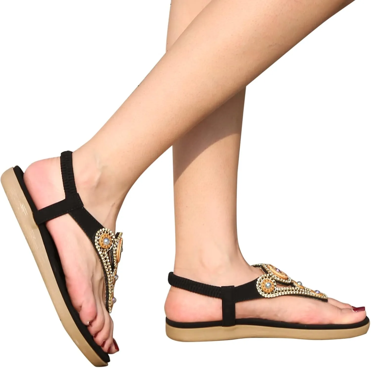 Women's Flat Bottom Sandals Women's Cross Strappy Sandals Dressy Sandals Women Women's Temperament Flat Sandals