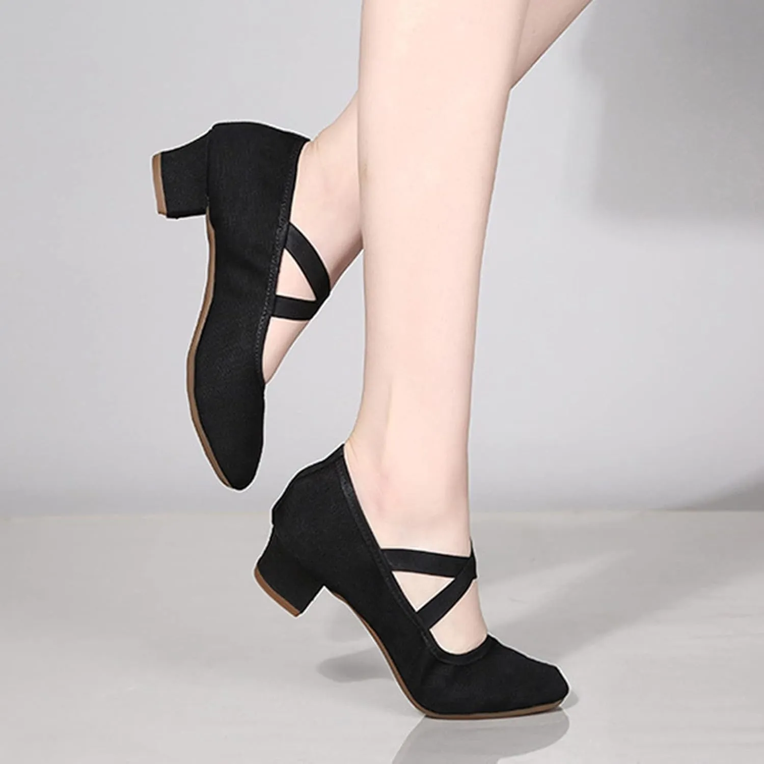 Women's Low Chunky Block Heels 2025 Wedding Strap Pointed Toe Bow Pumps Mary Jane Closed Toe Work Pumps Low Heel