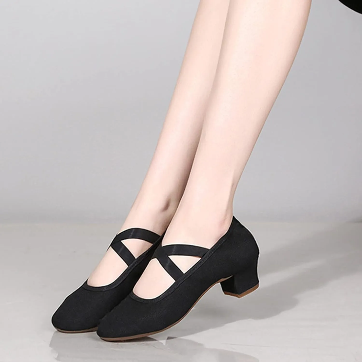 Women's Low Chunky Block Heels 2025 Wedding Strap Pointed Toe Bow Pumps Mary Jane Closed Toe Work Pumps Low Heel