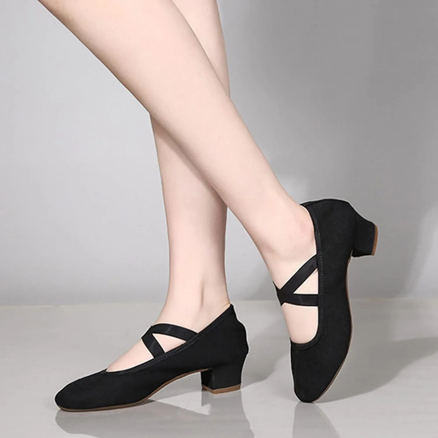 Women's Low Chunky Block Heels 2025 Wedding Strap Pointed Toe Bow Pumps Mary Jane Closed Toe Work Pumps Low Heel