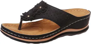 Womens Orthopedic Sandals Dressy Wide Width Strap Open Toe Wedge Sandals Platform Summer Shoes with Arch Support