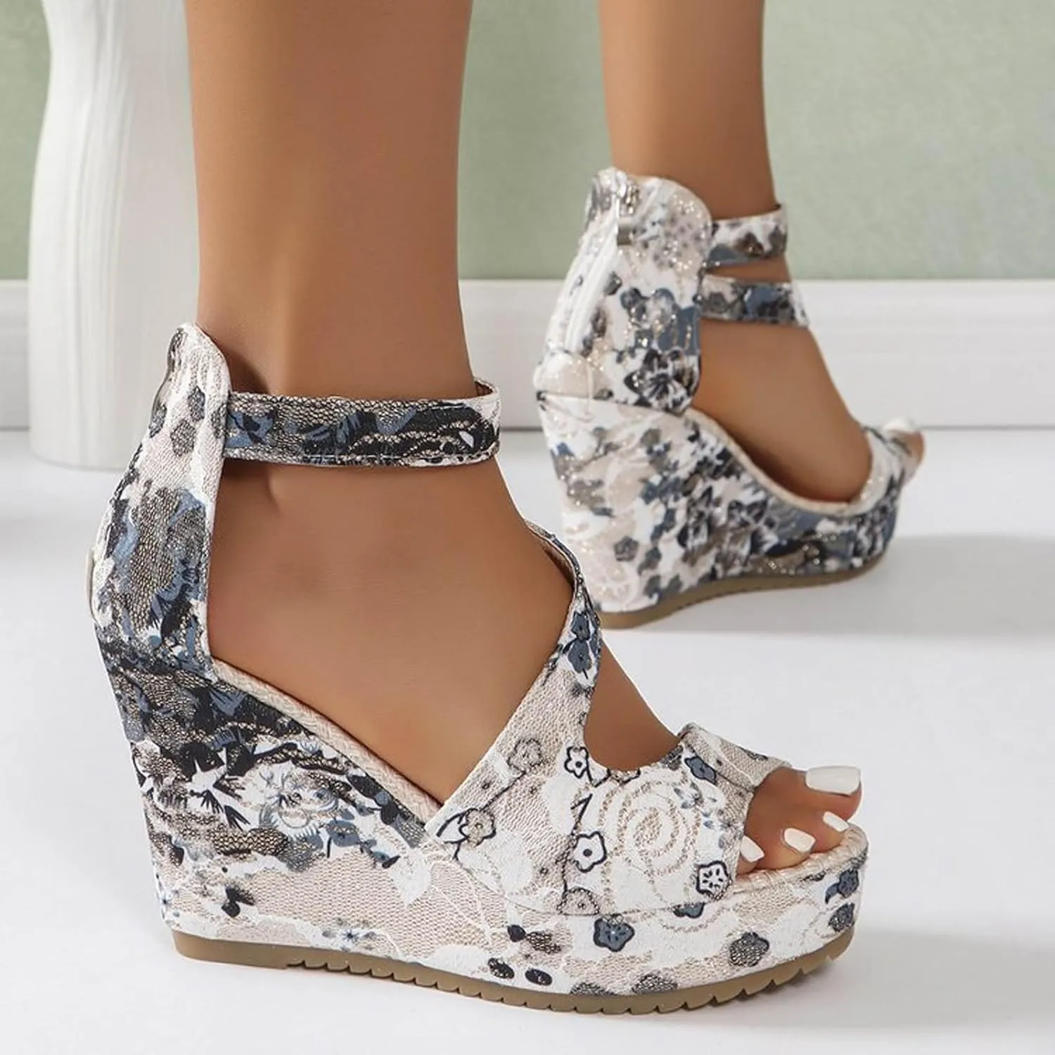 Women's Sandals Open Toe Wedge Sandals for Women Ladies Sandals Walking Sandals Platform Sandals
