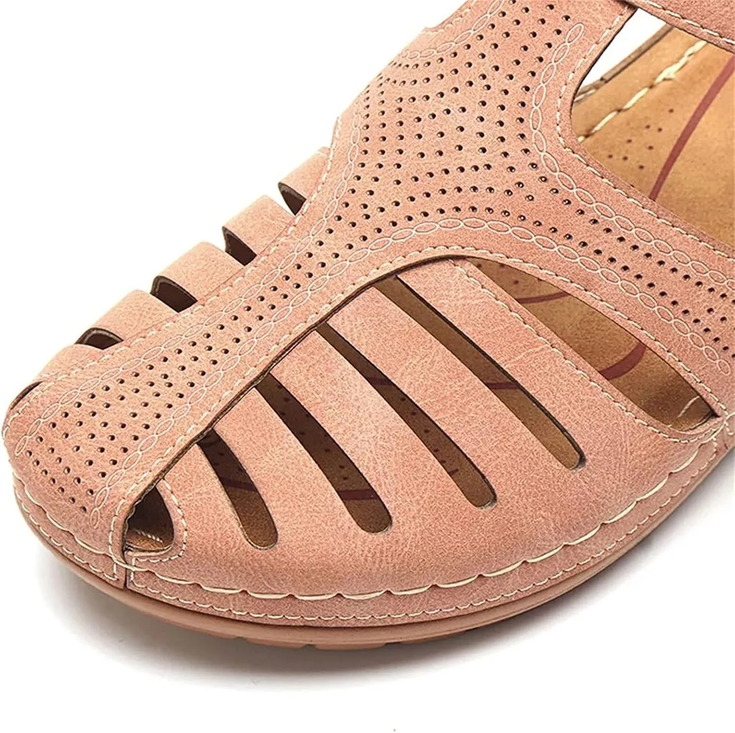 Women's Sandals with Arch Support and Back Strap Womens Orthopedic Flats Wedge Sandals Women Dressy Comfort Arch Support Sandals Chunky Sandals for Women Cushioned Sandals for Women