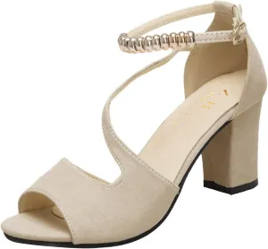 Womens Sandalsopen Toe Dressy Block Heel Sandals Fashion Ankle Strappy Heels Dress Wedding Bridal Shoes