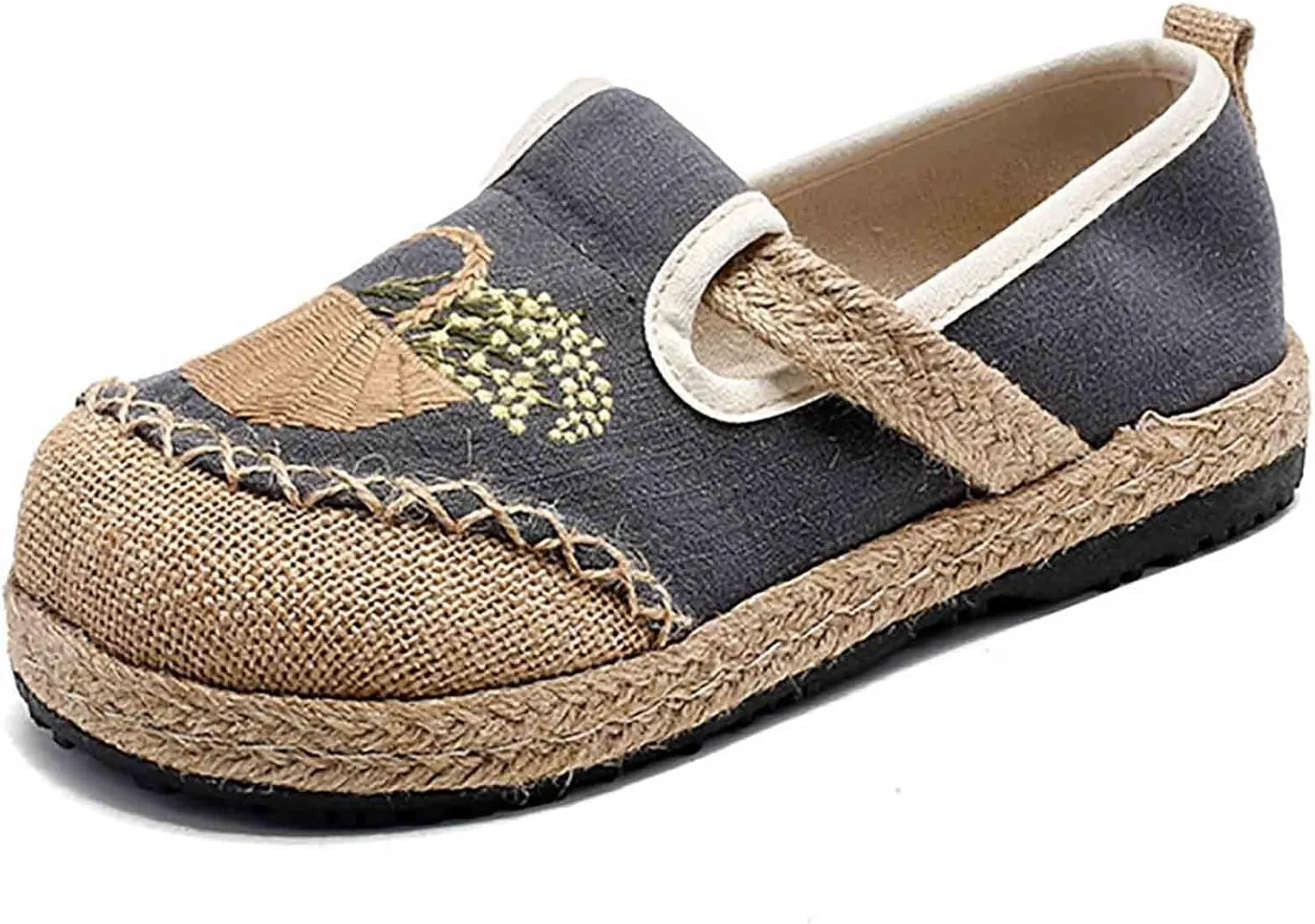 Women's Slip On Mules Comfortable Flat Lightweight Round Toe Casual Travel Shoes Walking Loafers