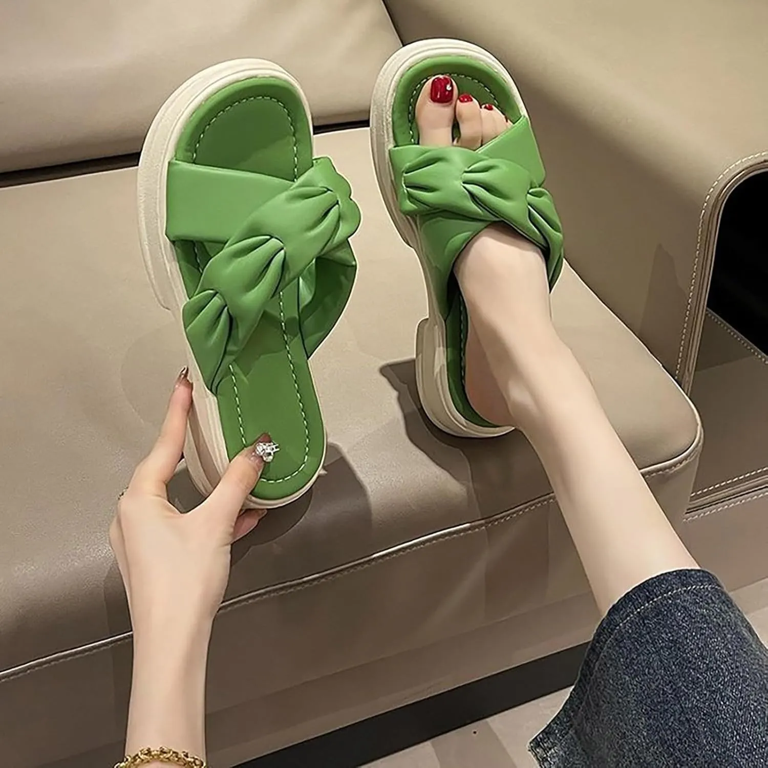 Women's Suede Platform Heels Sandals Open Toe Wedding Sexy Dress Block Chunky Wedges High Heel Ankle Strap Pumps
