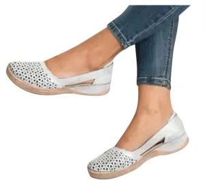 Women's Wedges Orthopedic Sandals Casual Beach Shoes Closed Toe Round Toe Hollowed Out Comfy Breathable Sandals