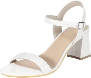 ZriEy Mid-height Chunky Block Heels for Women Heeled Sandals 2.8 Inch Open Toe Adjustable Ankle Strap Heels for Weddings Parties Daily Wear Shoes